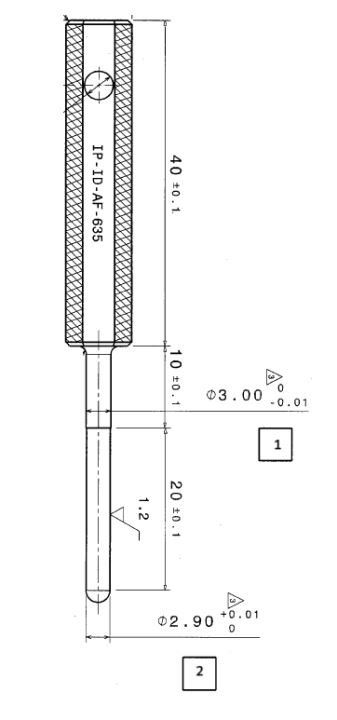 Inside Go-No go gauge Ø3.00